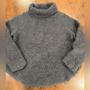 WRAP London Women's Alpaca Turtleneck sweater Sz 10 Gray color